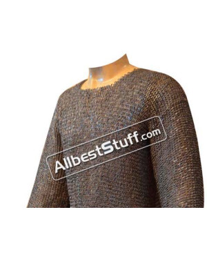 8 mm Flat Riveted with alternating Solid Maille Shirt Chest 39